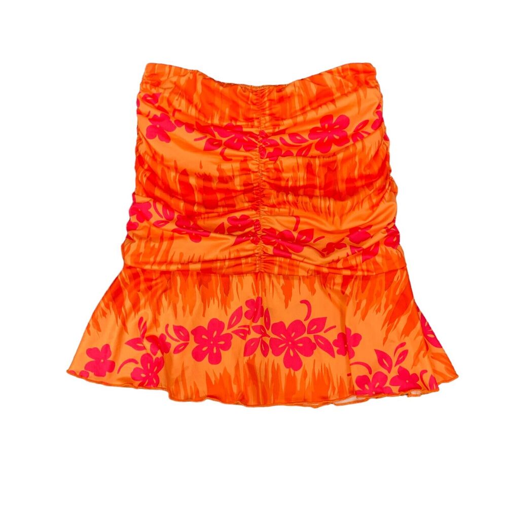 Princess Polly Amelia Mini Skirt Womens 2 Frill Hem Ruched Design Floral Print